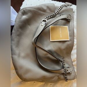 Retro grey leather MK shoulder bag